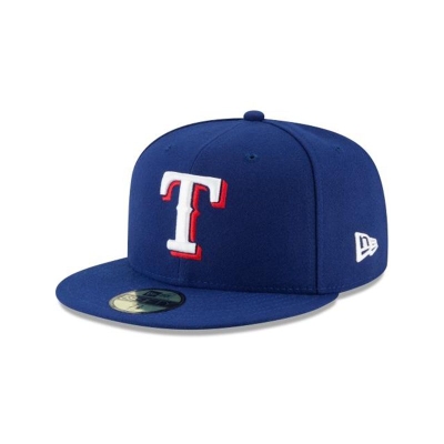 Blue Texas Rangers Hat - New Era MLB Authentic Collection 59FIFTY Fitted Caps USA5327160